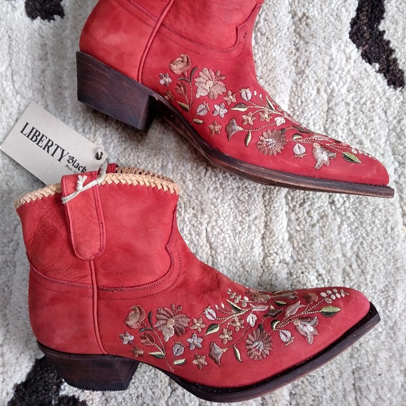 NWT Liberty Black Boots Wildflower Rust - Picture 4 of 6